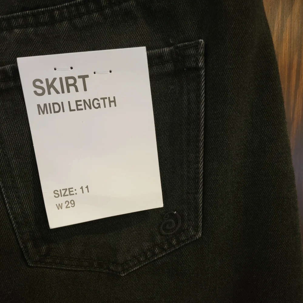 Indigo Rein Black Jean Skirt. Star Embellished - Picture 11 of 13